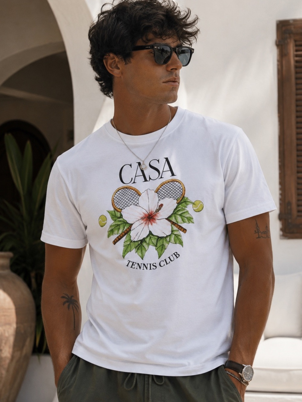 Casablanca Tennis Club Graphic T-Shirt size XL